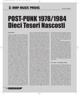 POST-PUNK 1978/1984 Dieci Tesori Nascosti