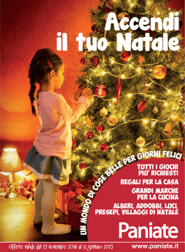 Offerte valide dal 15 novembre 2014 al 8 gennaio 2015