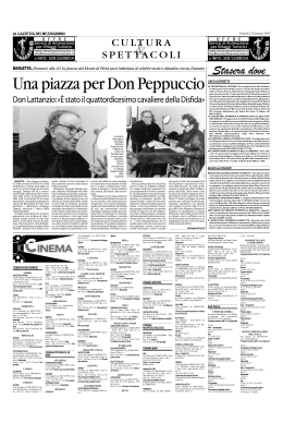 Clicca qui per visionare l`articolo pubblicato sulla Gazzetta del