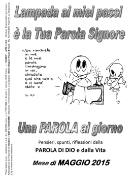 Maggio 2015 - Amici di Betania