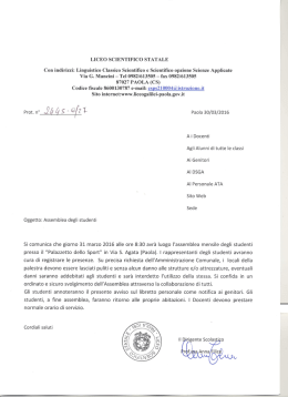 Assemblea degli studenti - liceogalilei