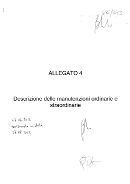 Descrizione manutenzioni ordinarie e