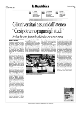 cos&igrave; potranno pagarsi gli studi