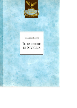 Il Barbiere di Siviglia ovvero «Quando la musica s`accompagna all