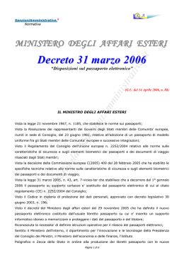 Decreto 31 marzo 2006 - SanzioniAmministrative.