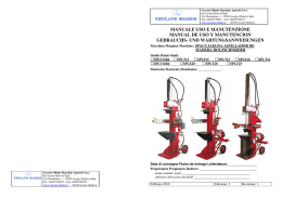 MANUALE USO E MANUTENZIONE MANUAL DE USO Y