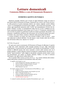 Domenica quinta di Pasqua