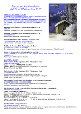BardonecchiaNewsletter dal 21 al 27 dicembre 2015