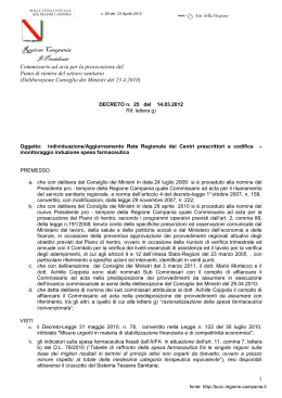Decreto n. 25 del 14.03.2012