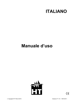 Manuale d`uso - HT Instruments