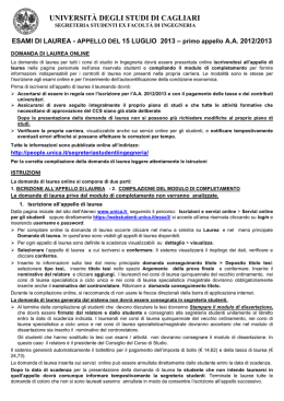 stampa istruzioni - I blog di Unica - Università degli studi di Cagliari.