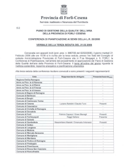 Verbale - Provincia di Forl&igrave;