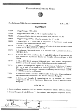 Page 1 Coord. Rettorato/U&szlig;ic&igrave;o Statuto, Regolamenti ed Elezioni