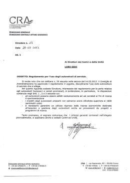 DIREZIONE GENERALE DIREZIONE CENTRALE AFFARI GIURIDICI
