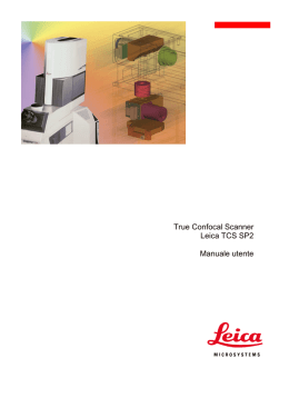 True Confocal Scanner Leica TCS SP2 Manuale utente