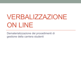 Verbalizzazione on line