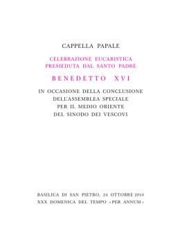 Libretto della Celebrazione