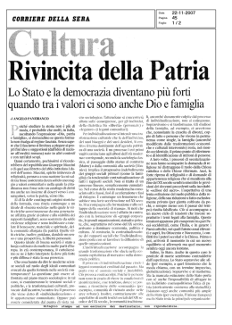 Lo Stato e la democrazia diventano pi&ugrave; forti quando tra i valori ci
