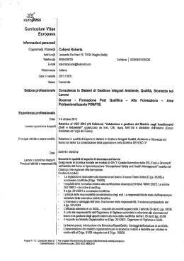 Scarica il curriculum vitae