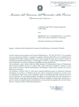 Nota MIUR