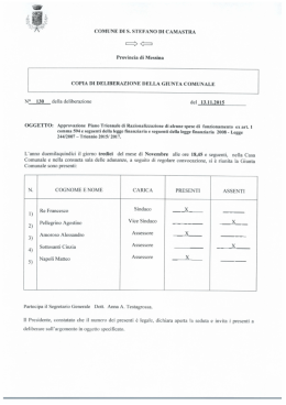 ` ` COMUNE DI S. STi-IFAN&Ugrave; Dl CAM&Agrave;STRA