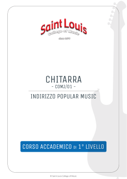 Scarica il Piano di Studi con i Programmi e il Regolamento