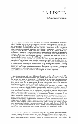 la lingua - Giovanni Nencioni
