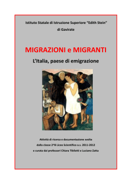 Emigrazione dall`Italia - isis "e. stein" gavirate vais01200q