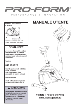 manuale utente - Icon Heath & Fitness