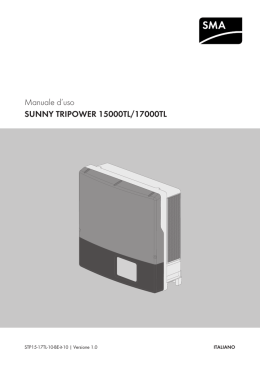 Manuale d`uso - SUNNY TRIPOWER 15000TL/17000TL