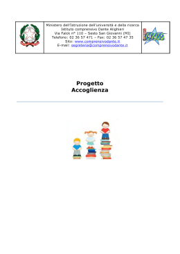Progetto Accoglienza - Comprensivodante.gov.it