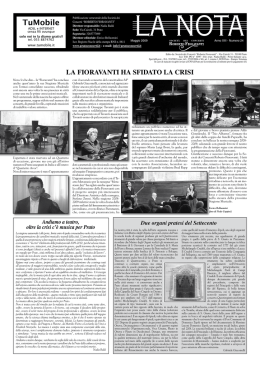 la nota 24 (scarica pdf) - Societ&agrave; dei concerti: Roberto Fioravanti