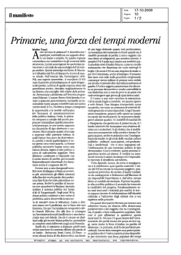 Tocci sulle primarie