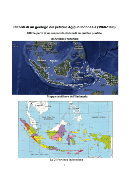 Ricordi di un geologo Agip in Indonesia 1968