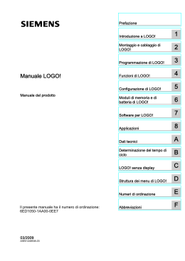 Manuale LOGO! - Siemens Industry Online Support Portals