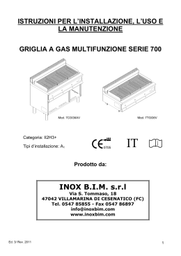 manuale d`uso griglia multifunzione serie 700