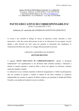 Patto di corresponsabilità
