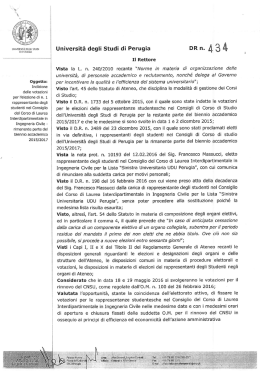 Page 1 UNIVERSITA DEGLI STUDI DI PERUGHA Oggetto
