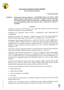 PSR 2007/2013 Misura 313, Azione 1 della Regione Piemonte