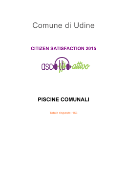 citizen satisfaction 2015 piscine comunali