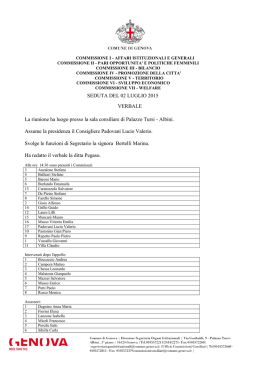 Verbale di seduta - Comune di Genova.