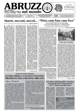 Page 1 ABRUZZ nel mondo PERIODICO DEGLI AERUTIES ANNO