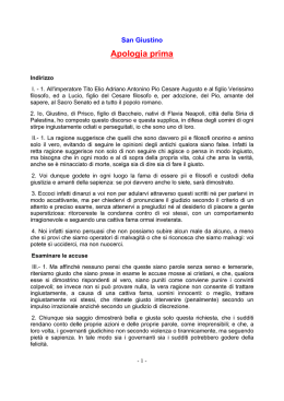 Le Apologie - Giornate di ritiro ed esercizi spirituali. Disponibilit&agrave; di