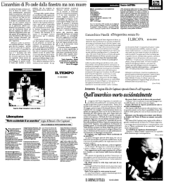 LA QUALIT&Agrave; della scrittura sce nica di Dario Fo rende i suoi testi