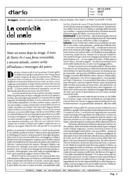 La comicit&agrave; del male - Dario Fo su Piazza Fontana