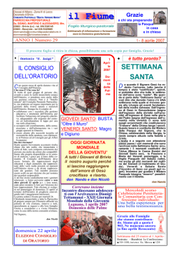 Anno 1 - Nr.29 - Comunità Pastorale `Beata Vergine Maria`