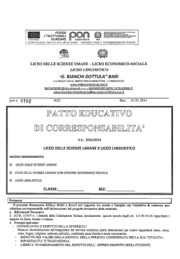 Patto educativo e di corresponsabilità a.s. 2014