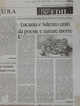 Estratto da La Gazzetta del Mezzogiorno