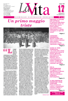 Un primo maggio triste
