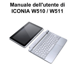 Manuale dell`utente di ICONIA W510 / W511
